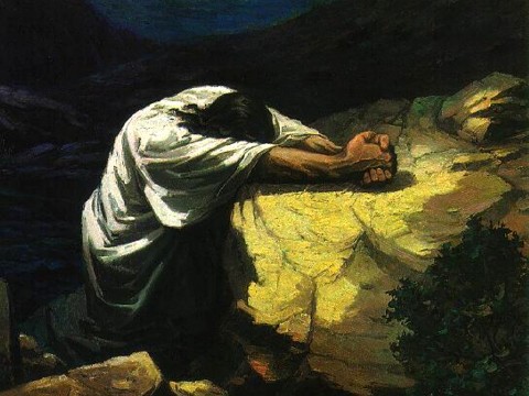 Jesus In Deep Prayer